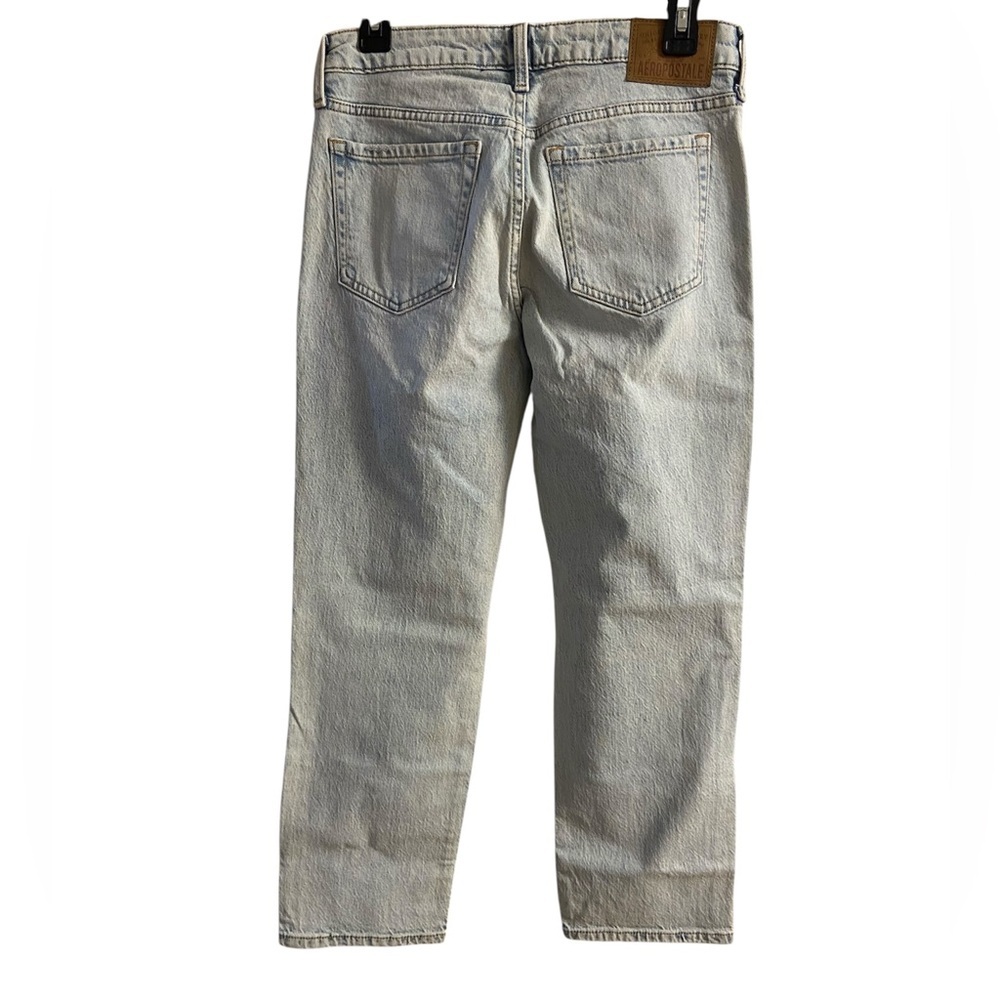Aeropostale mid rise ankle straight stretch jeans light wash Sz 8 R NWT - Picture 2 of 6